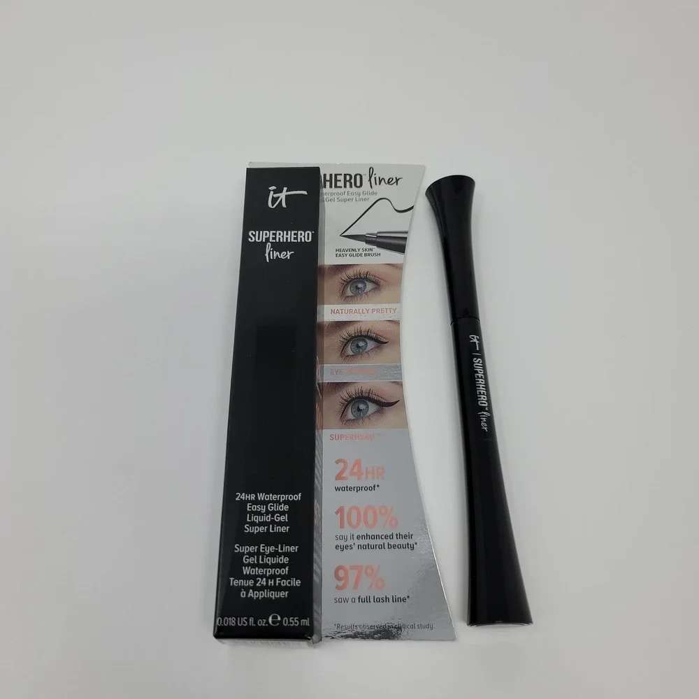 It Cosmetics Superhero Liner Super Black 24HR Waterproof Liquid Gel Eyeliner
